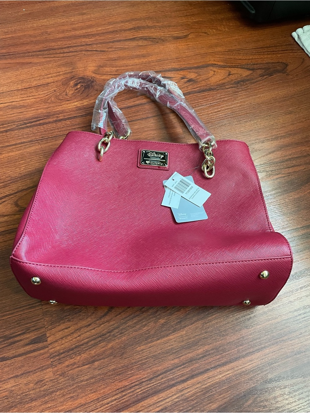 Loungefly Fuchsia Tote with Gold Hardware
